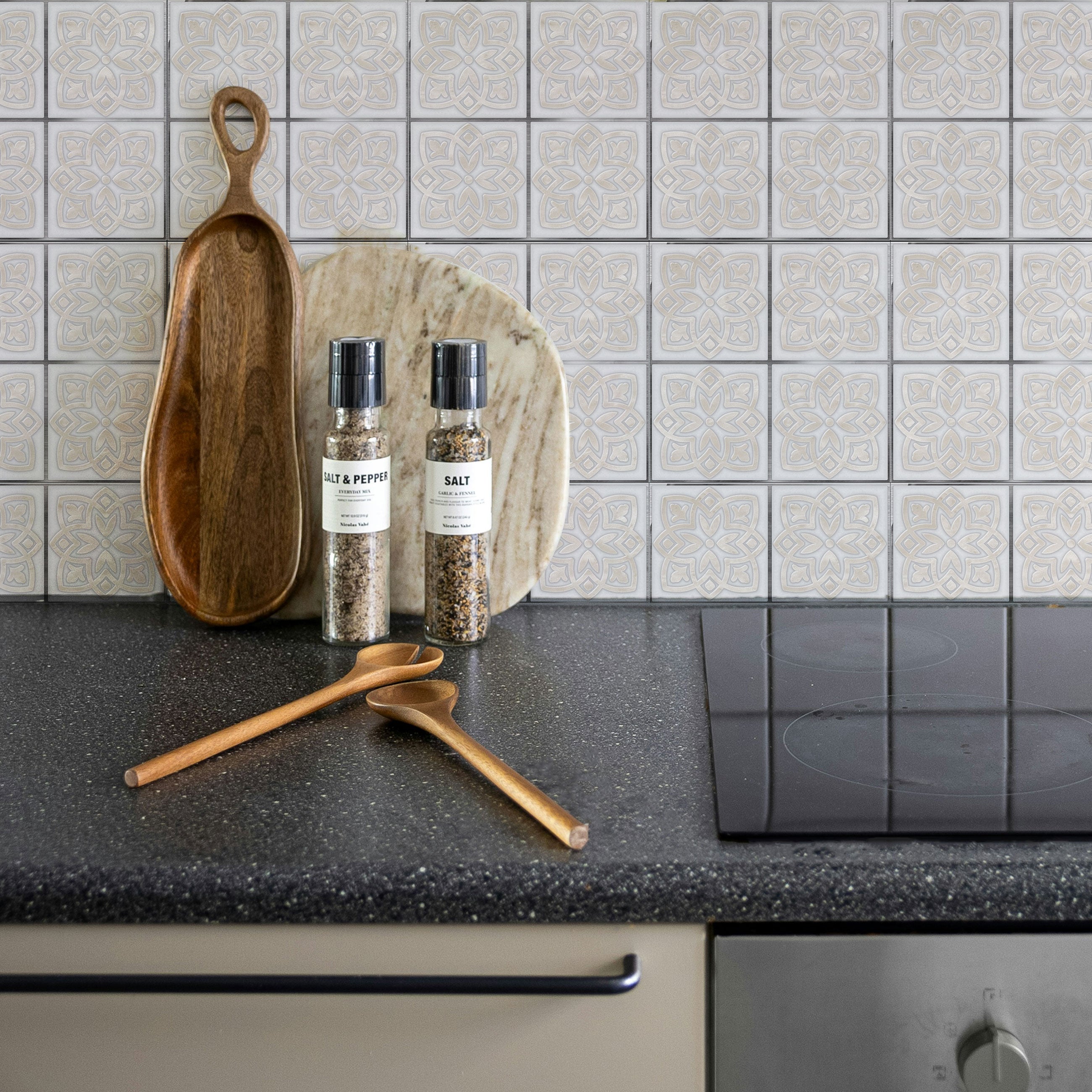 Glazed Florets Peel and Stick Wallpaper Tiles - 24 Pack
