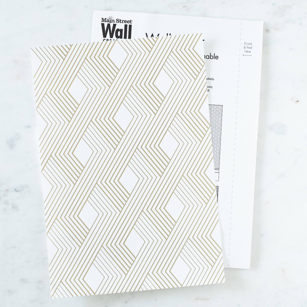 Gold Woven Peel & Stick Wallpaper Sheets – 12 Pack