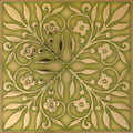 Gold and Green Leaves Peel and Stick Wallpaper Tiles - 24 Pack