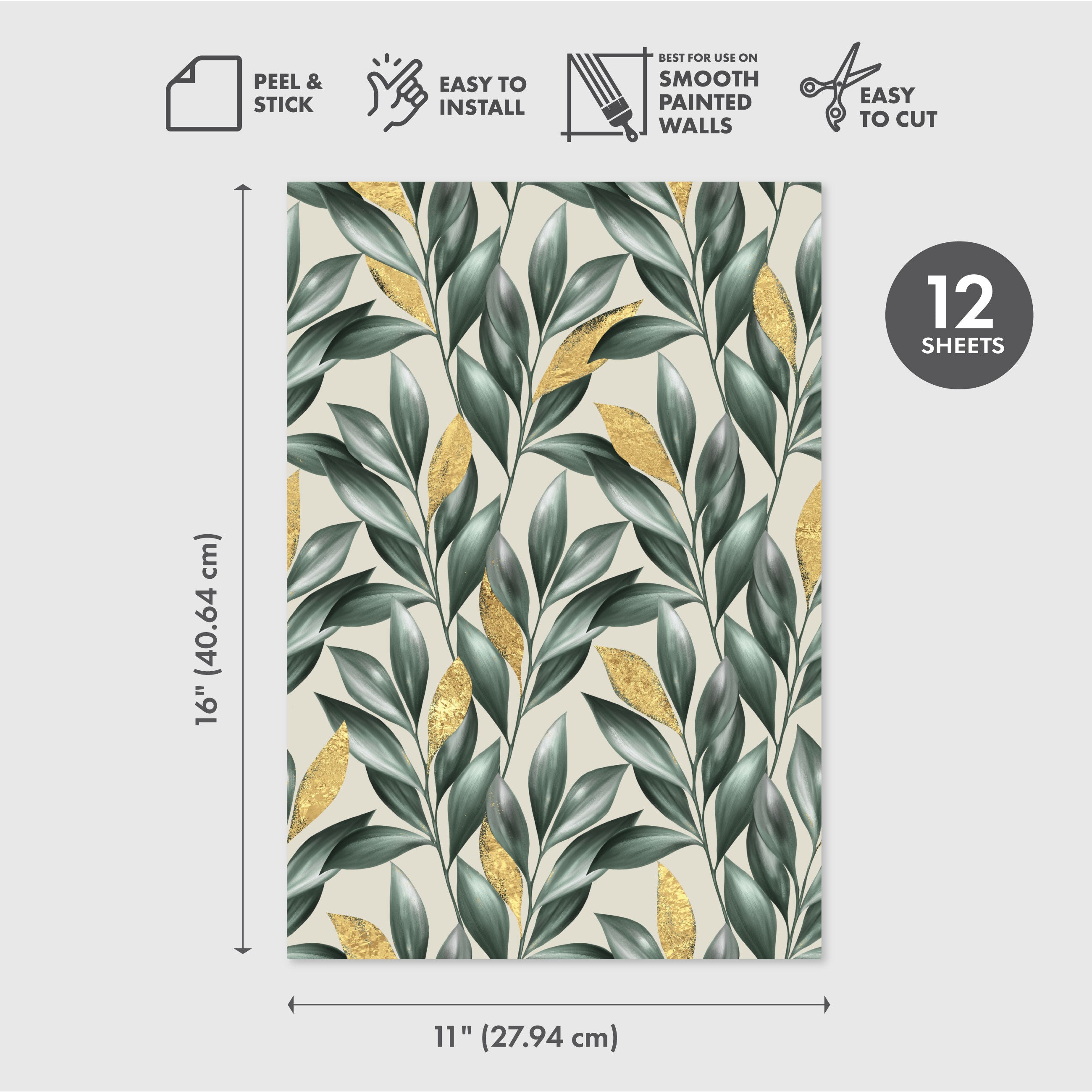 Island Icon Peel & Stick Wallpaper Sheets – 12 Pack