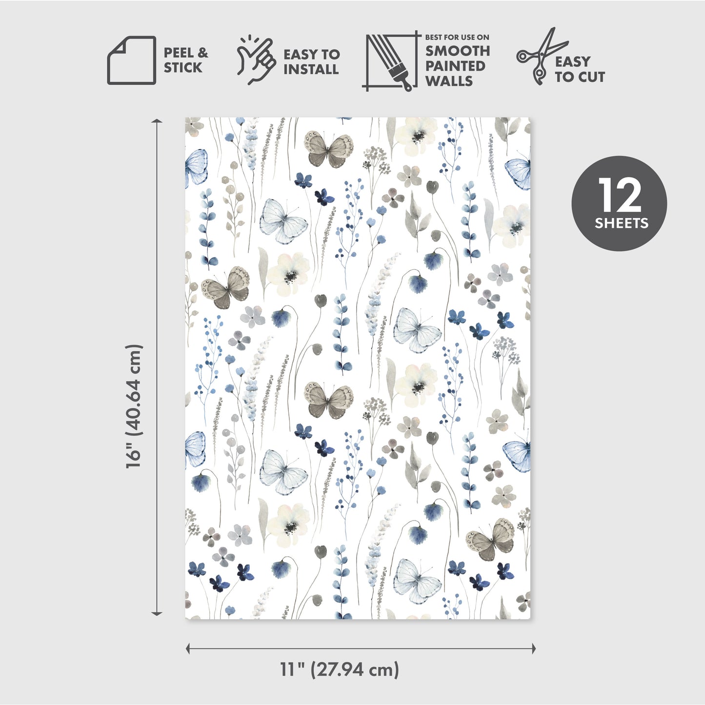 Eco-Friendly Peel and Stick Wallpaper Sheets 11” x 16” – Magic Whimsy