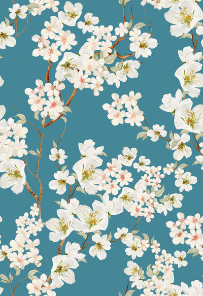 Magnolia Branches Peel & Stick Wallpaper Sheets – 12 Pack