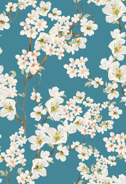 Peel and Stick Wallpaper Sheets – Magnolia Branches Design