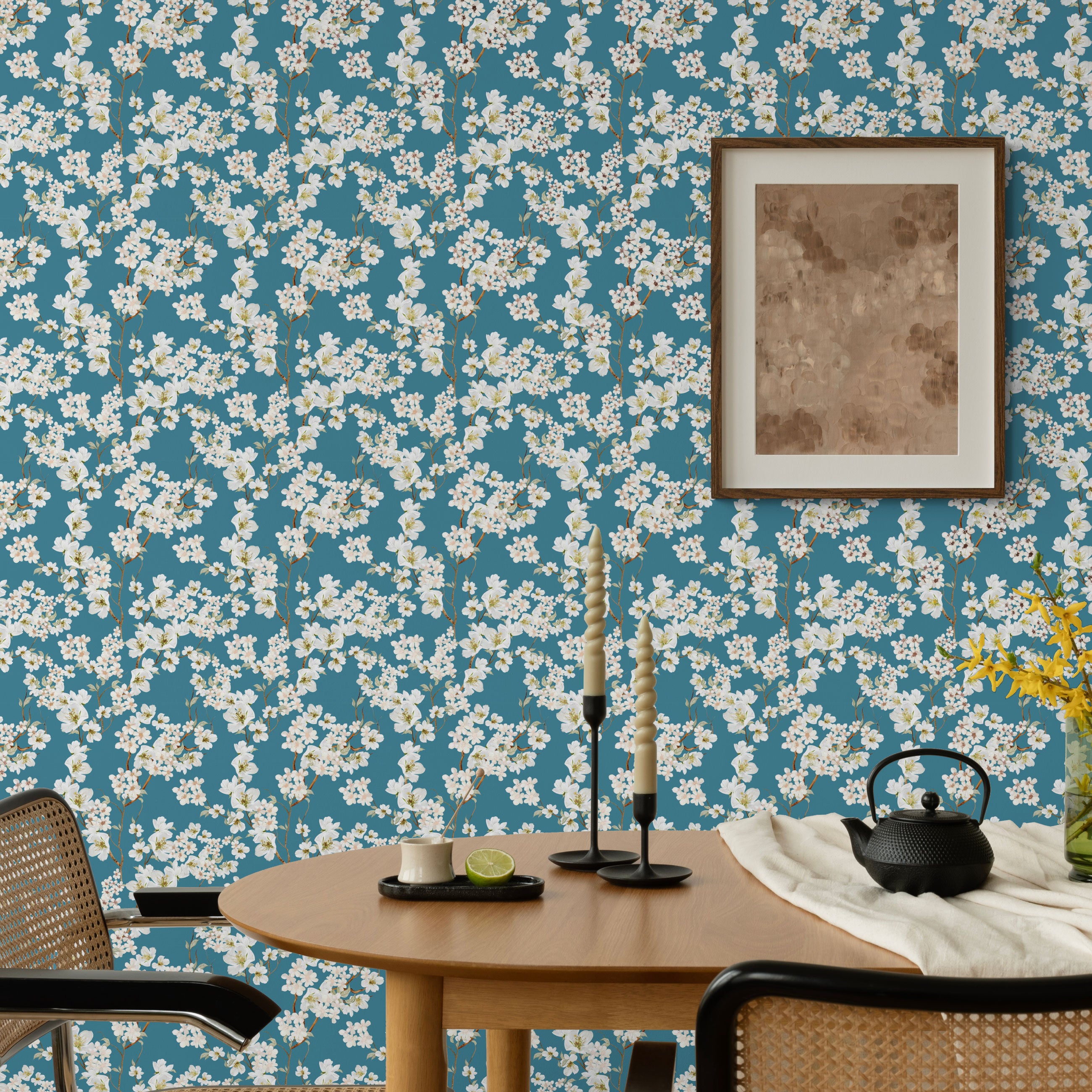 Magnolia Branches Peel & Stick Wallpaper Sheets – 12 Pack