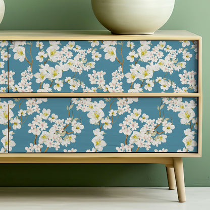 Peel and Stick Wallpaper Sheets – Magnolia Branches Design