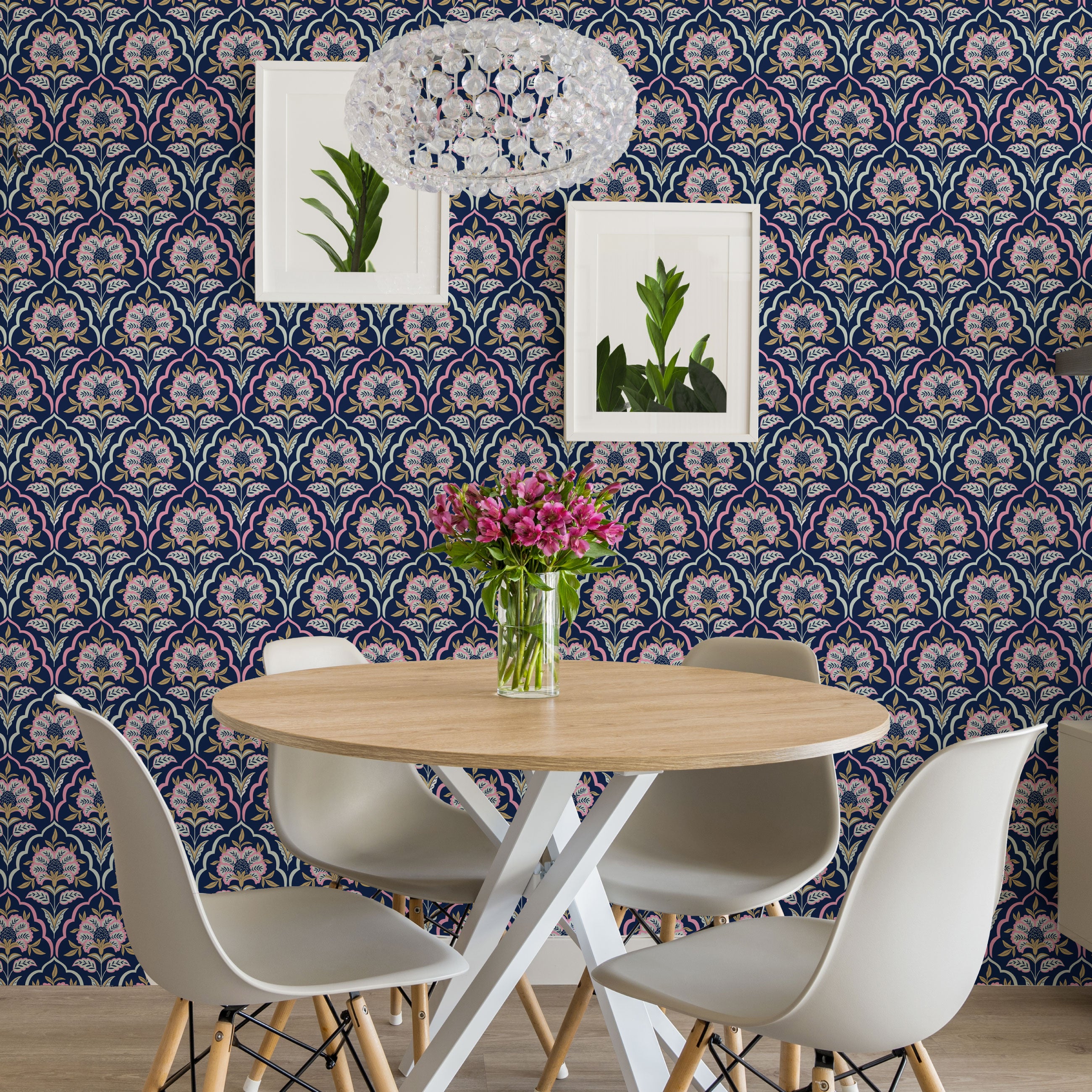 Modern Art Deco Peel & Stick Wallpaper Sheets – 12 Pack