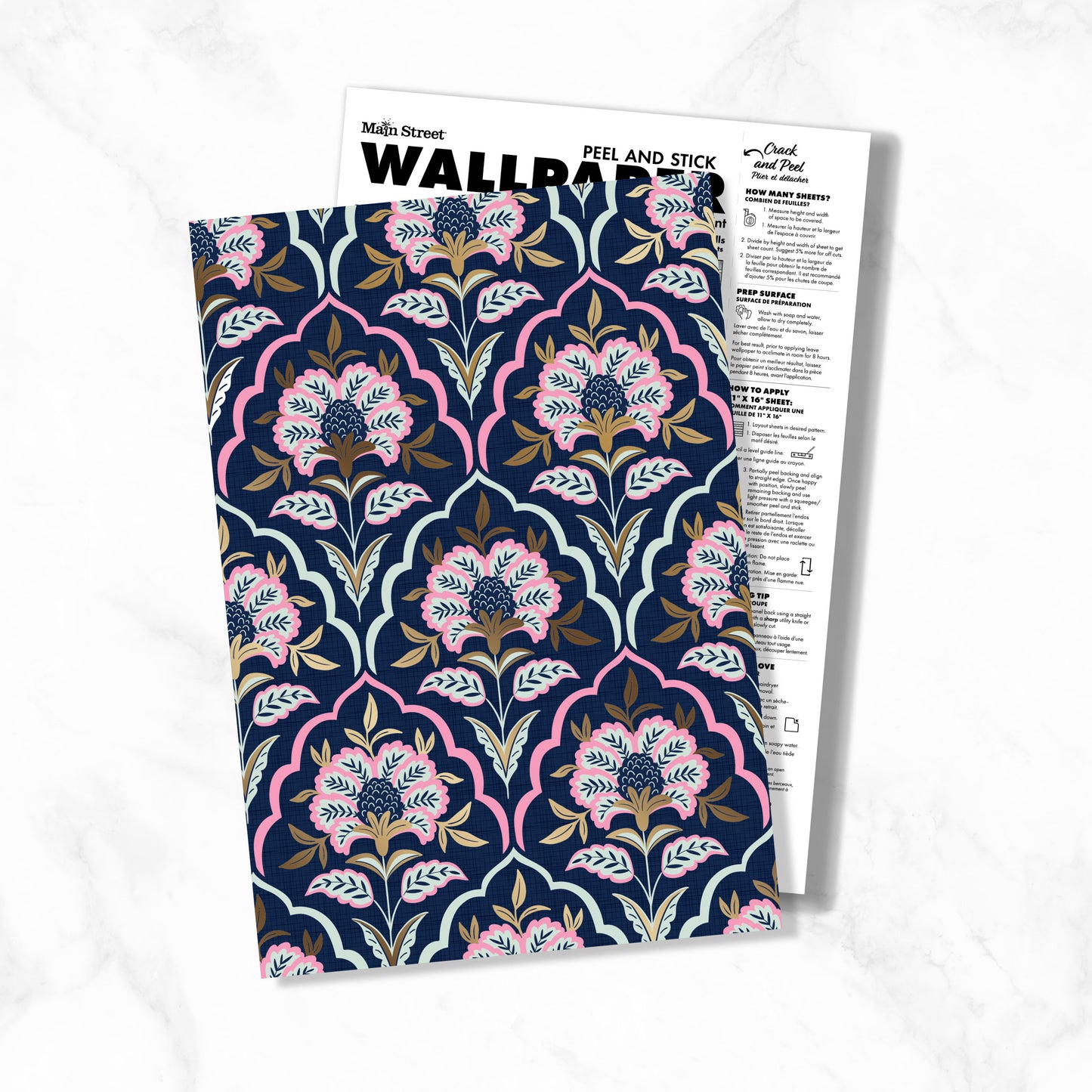 Peel and Stick Wallpaper Sheets – Modern Art Deco Design
