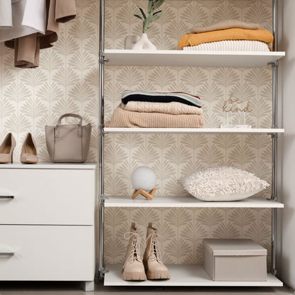 Peel and Stick Wallpaper Sheets – Neutral Palm Design