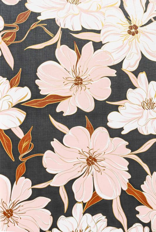 Peony Party Peel and Stick Wallpaper Sheets – Eco-Friendly 11x16" Removable Wall Décor for DIY & Furniture