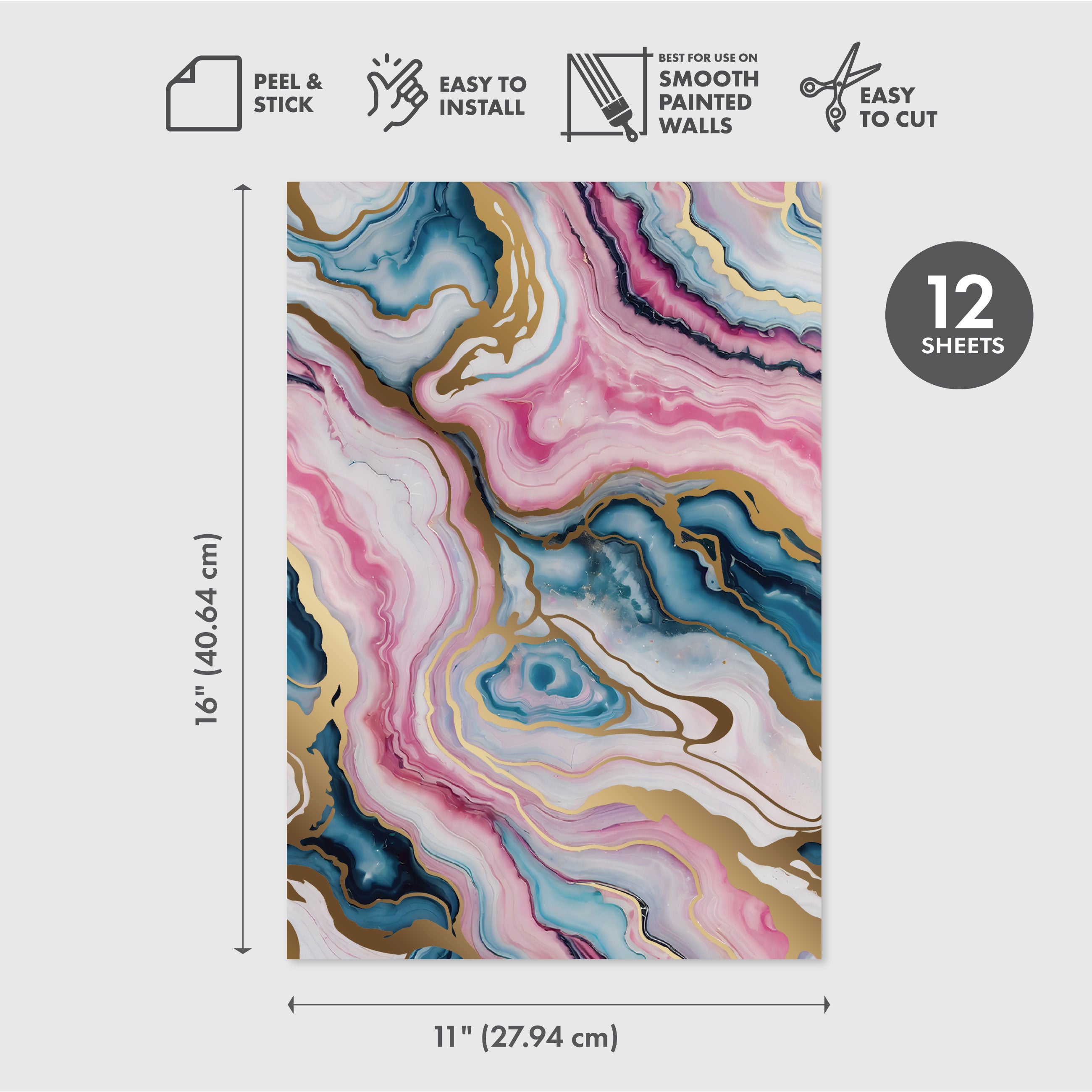 Plot Twist Peel & Stick Wallpaper Sheets – 12 Pack