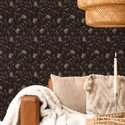 Peel and Stick Wallpaper Sheets – Queen Anne's Lace Design