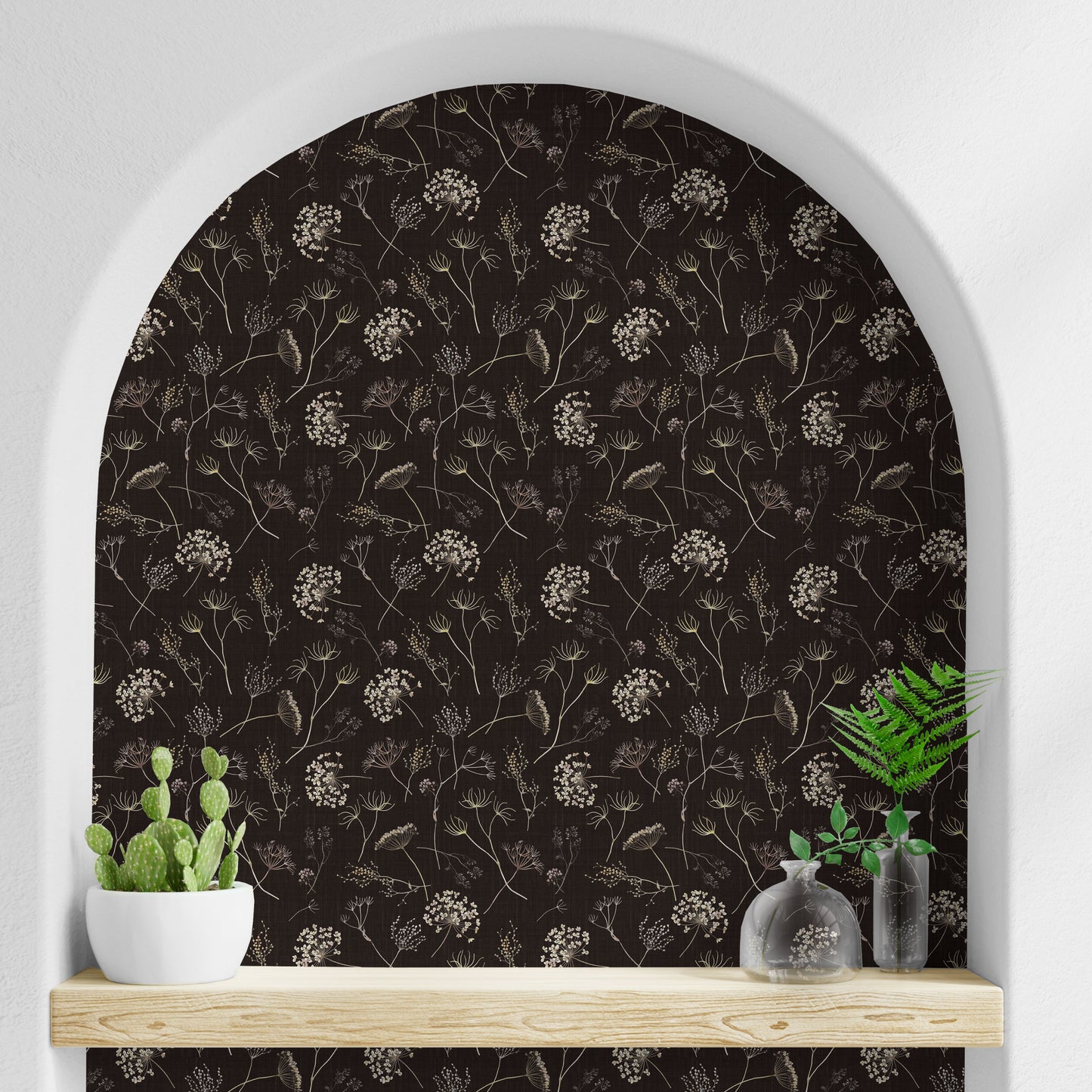 Peel and Stick Wallpaper Sheets – Queen Anne's Lace Design