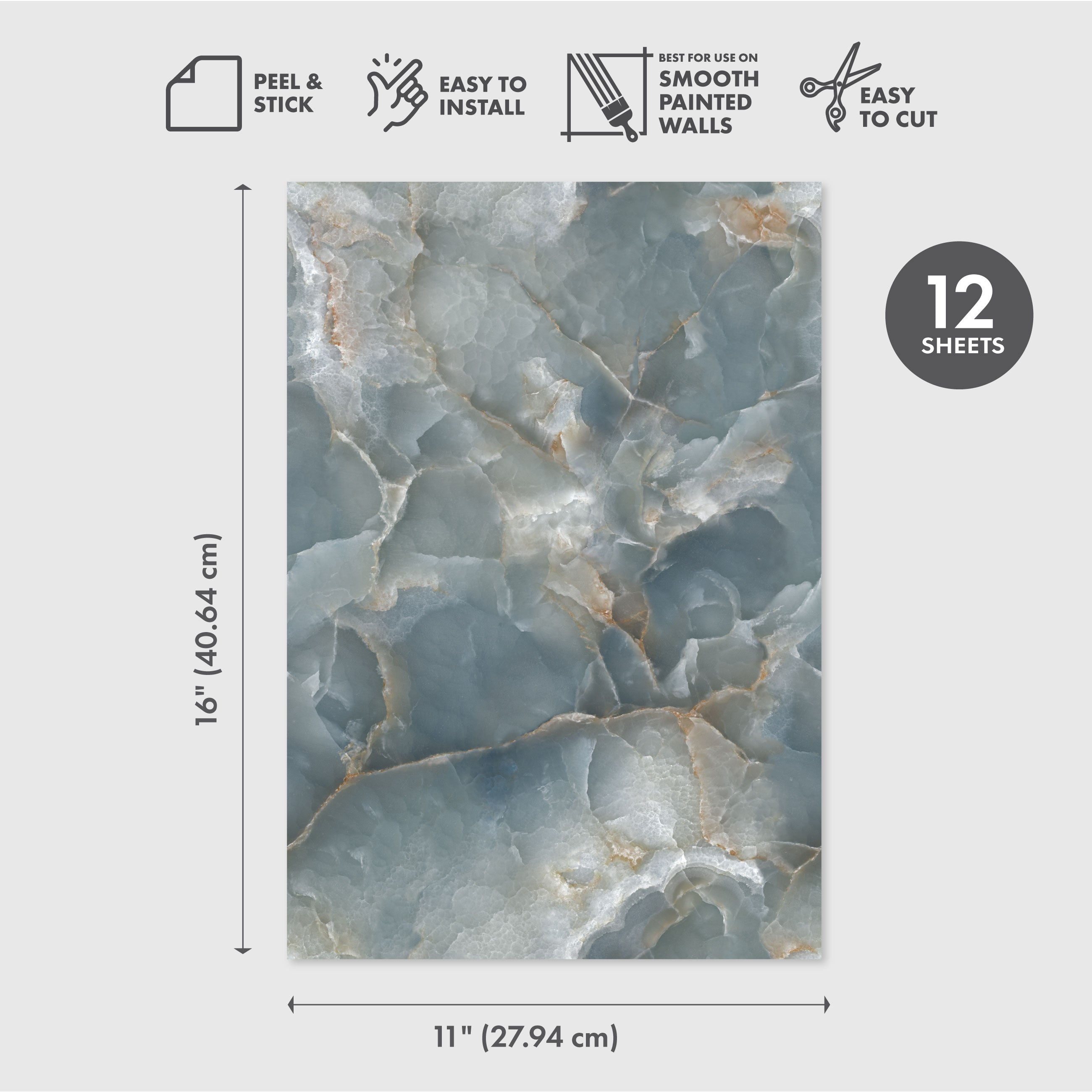 Rock Star Peel & Stick Wallpaper Sheets – 12 Pack