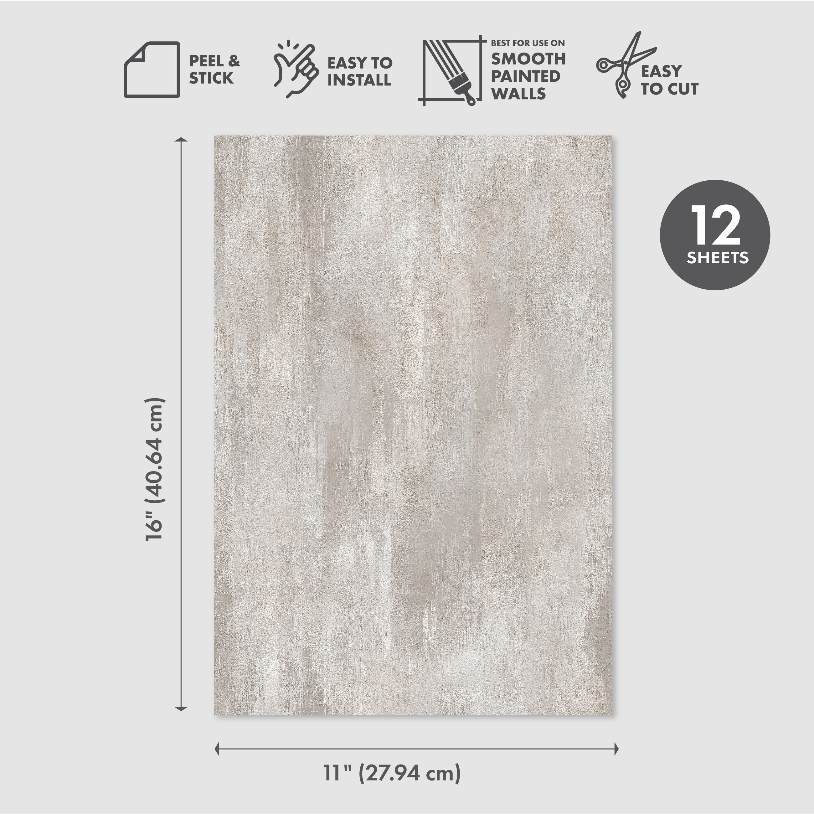 Set the Tone Peel & Stick Wallpaper Sheets – 12 Pack