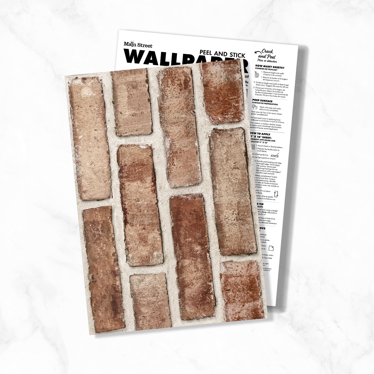 Eco-Friendly Peel and Stick Wallpaper Sheets 11” x 16” – Solid Foundation