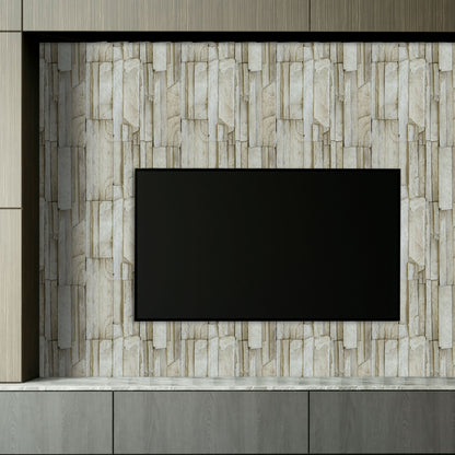 Peel and Stick Wallpaper Sheets – Stacked Stone Design