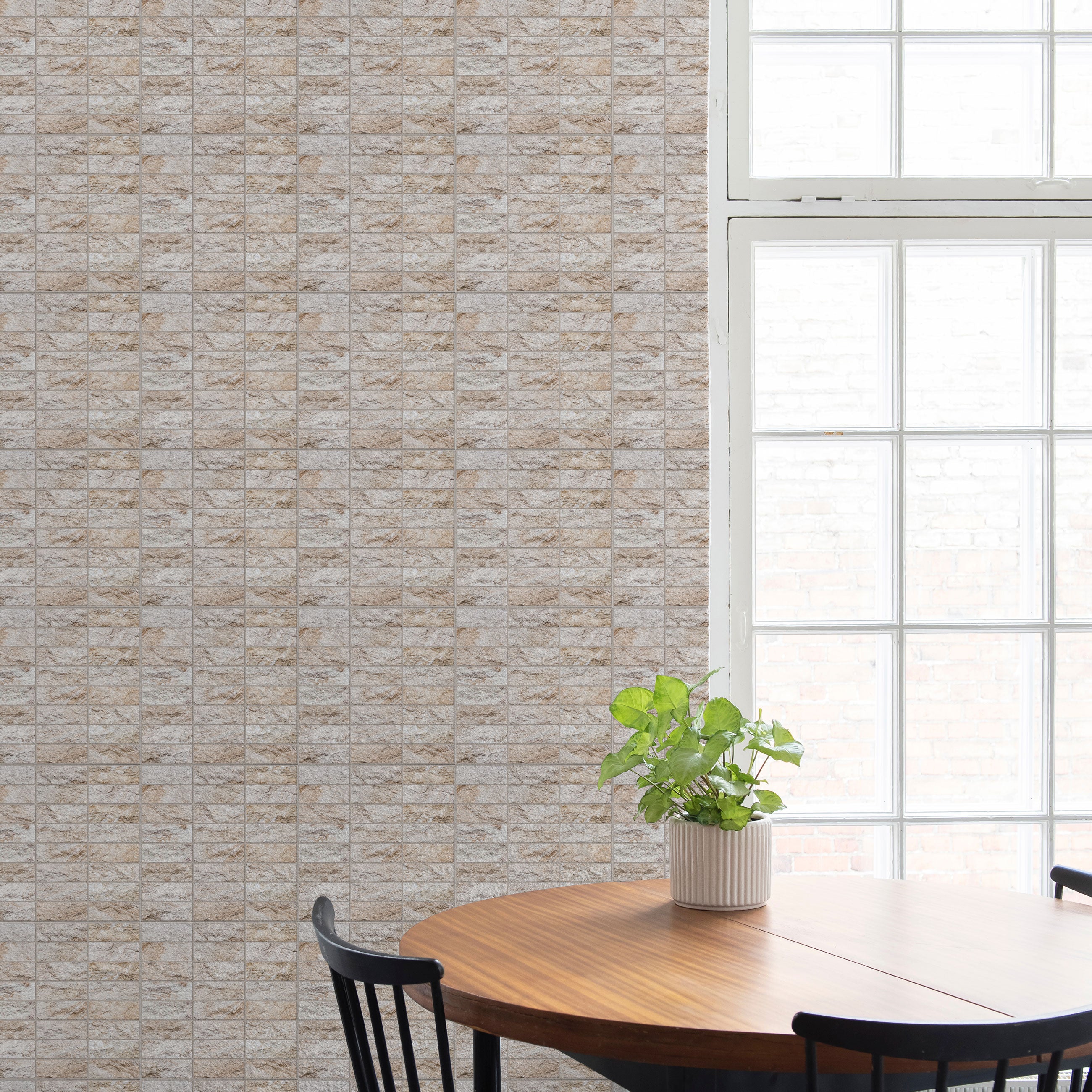 Stone Wall Peel and Stick Wallpaper Tiles - 24 Pack