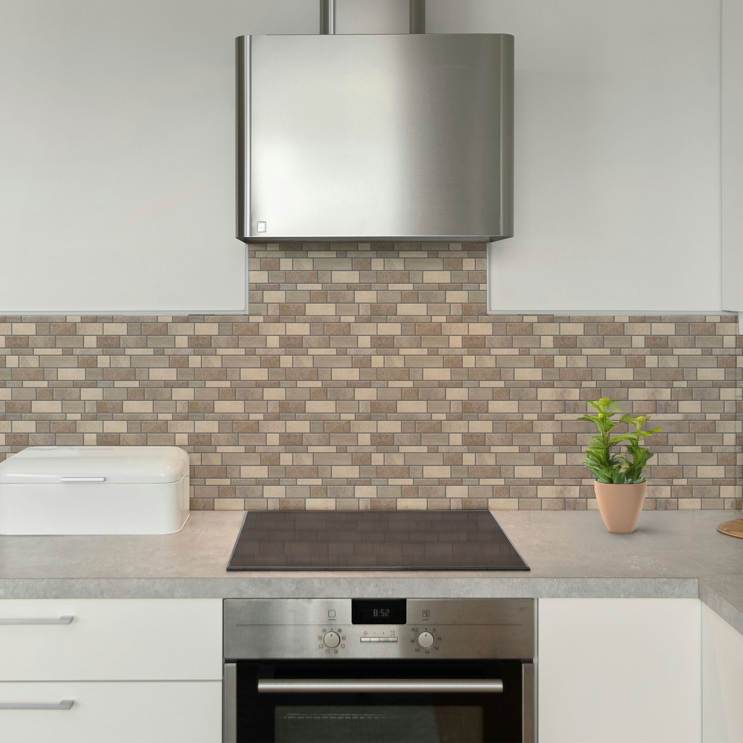 Tan Mosaics Peel and Stick Wallpaper Tiles - 24 Pack