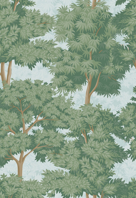 Peel and Stick Wallpaper Sheets – Toile Forest Design