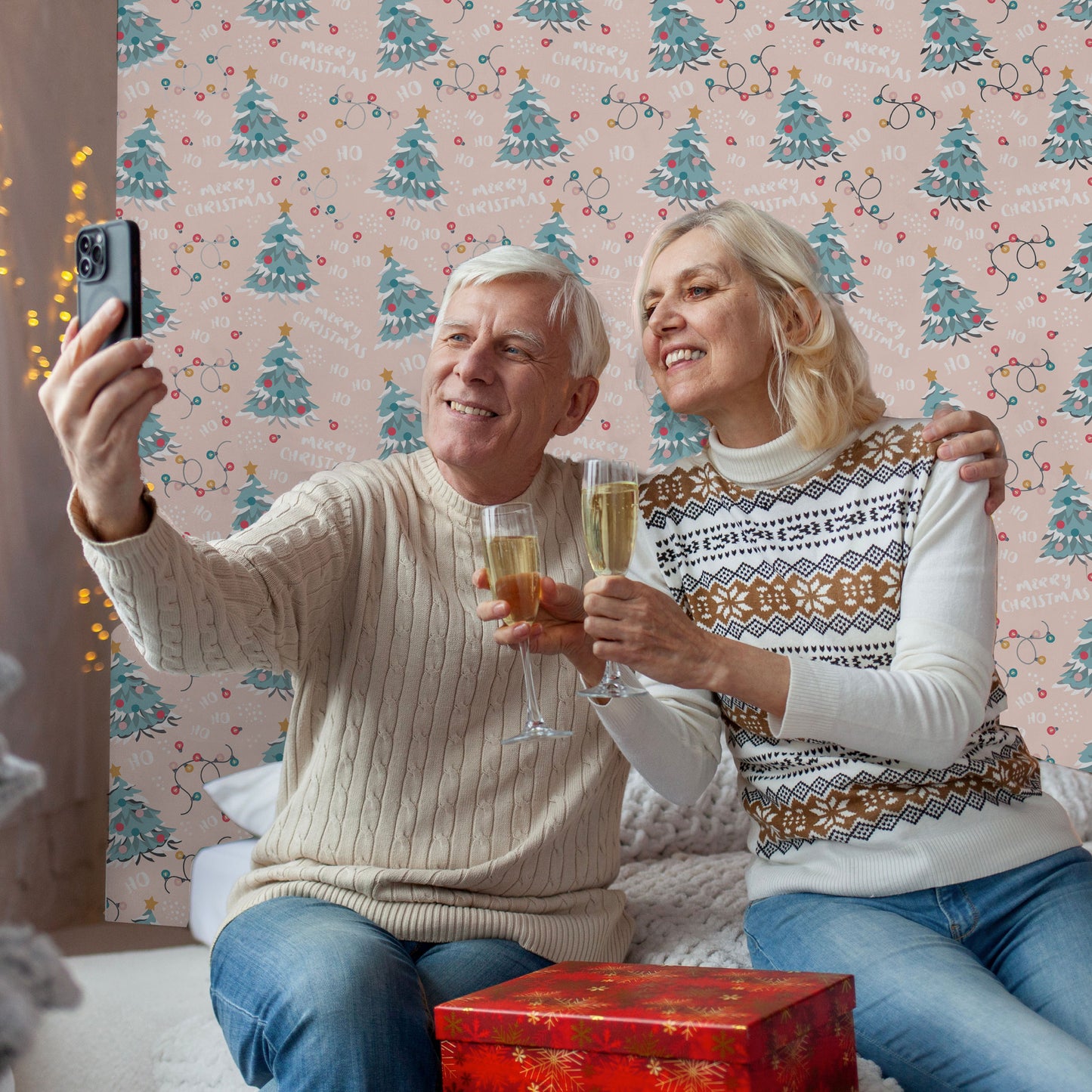 Peel and Stick Wallpaper Sheets – Trees and Lights