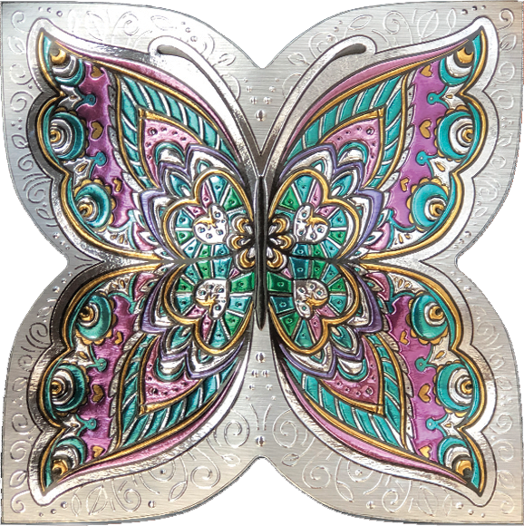 Butterfly Swirls Peel and Stick Wallpaper Tiles - 24 Pack