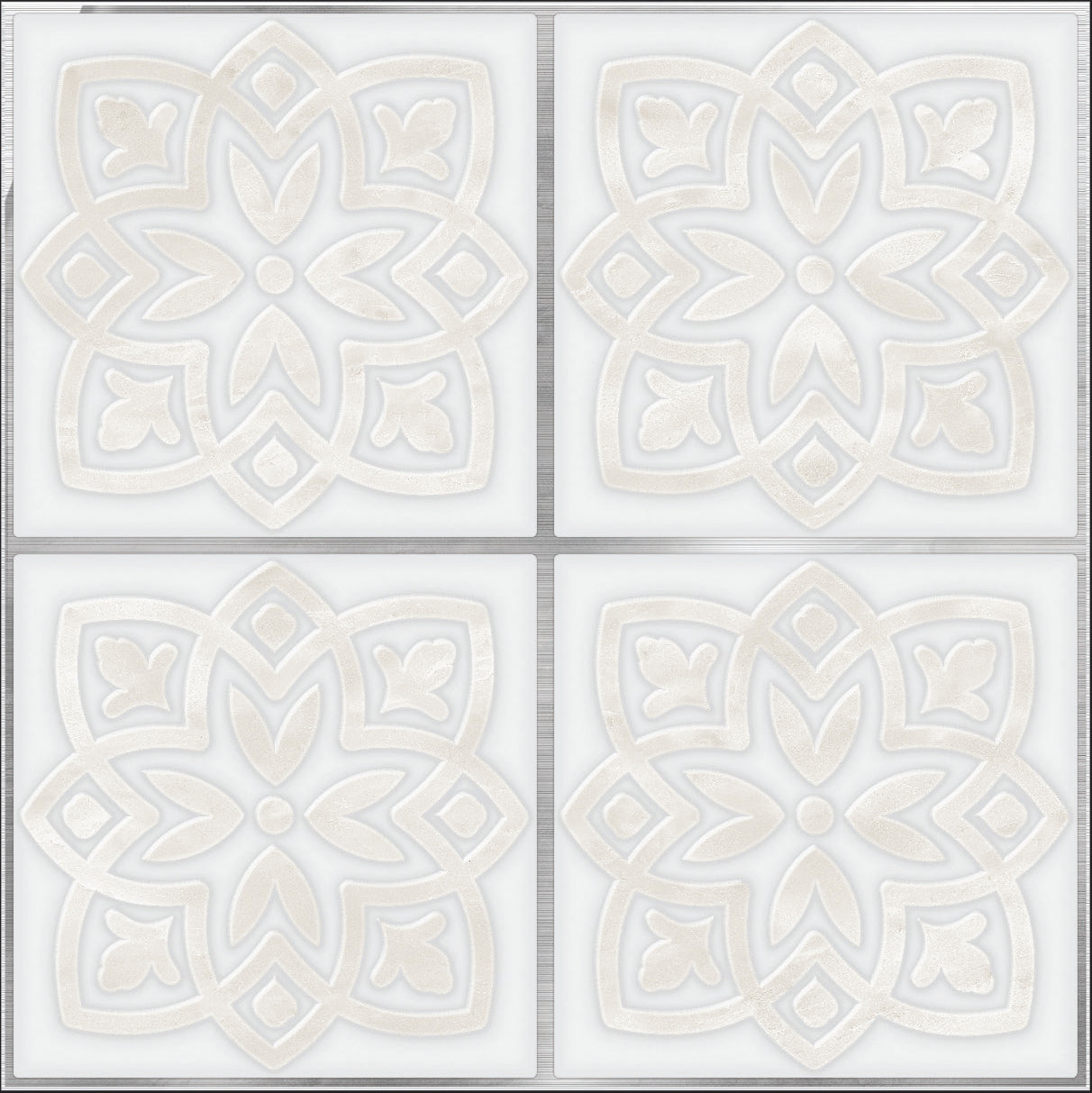 Glazed Florets Peel and Stick Wallpaper Tiles - 24 Pack