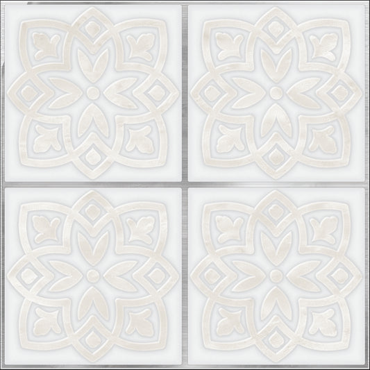 Glazed Florets Peel and Stick Wallpaper Tiles - 24 Pack