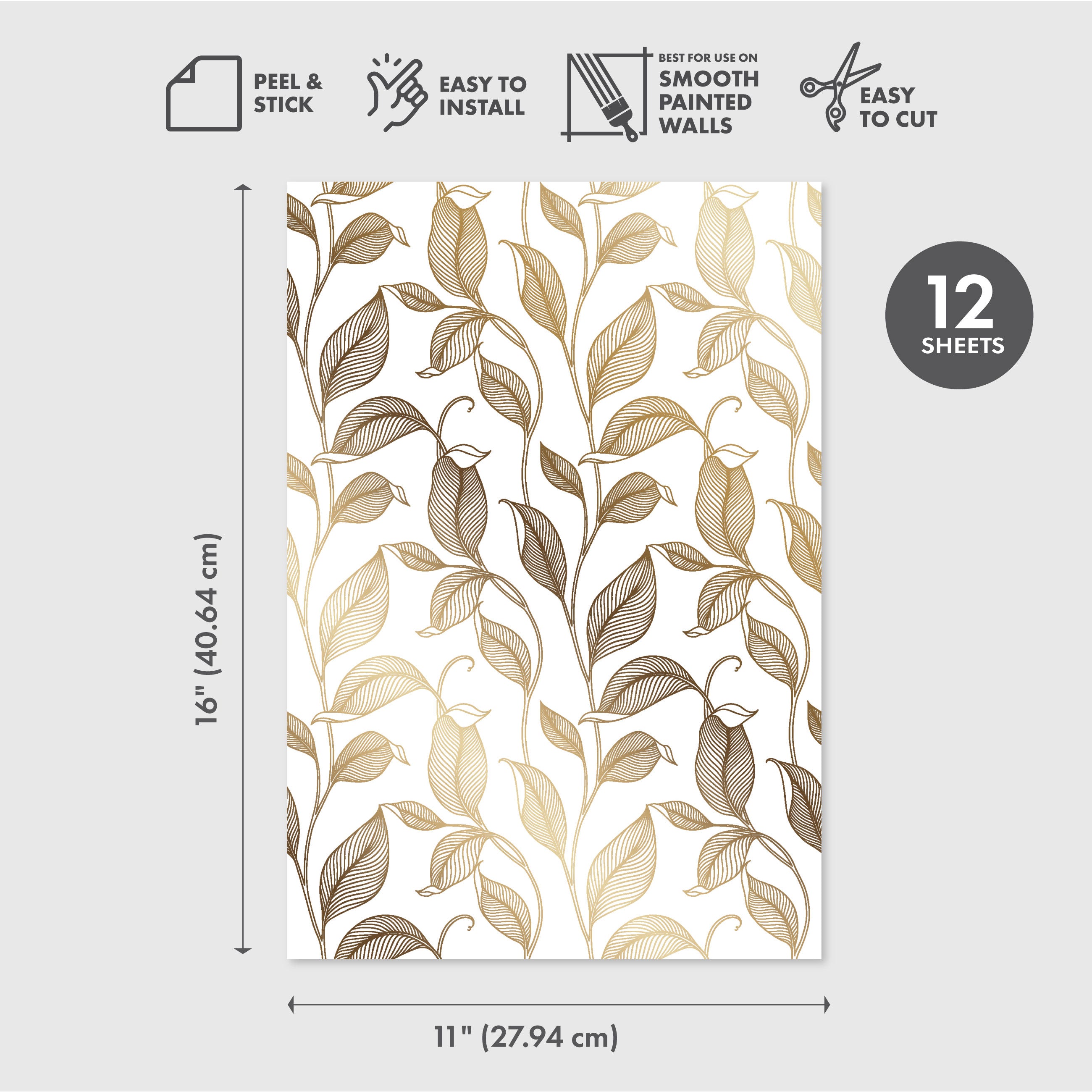 Weekend Plant Peel & Stick Wallpaper Sheets – 12 Pack