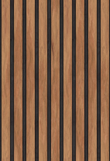 Wood Slat Panel Peel & Stick Wallpaper Sheets – 12 Pack