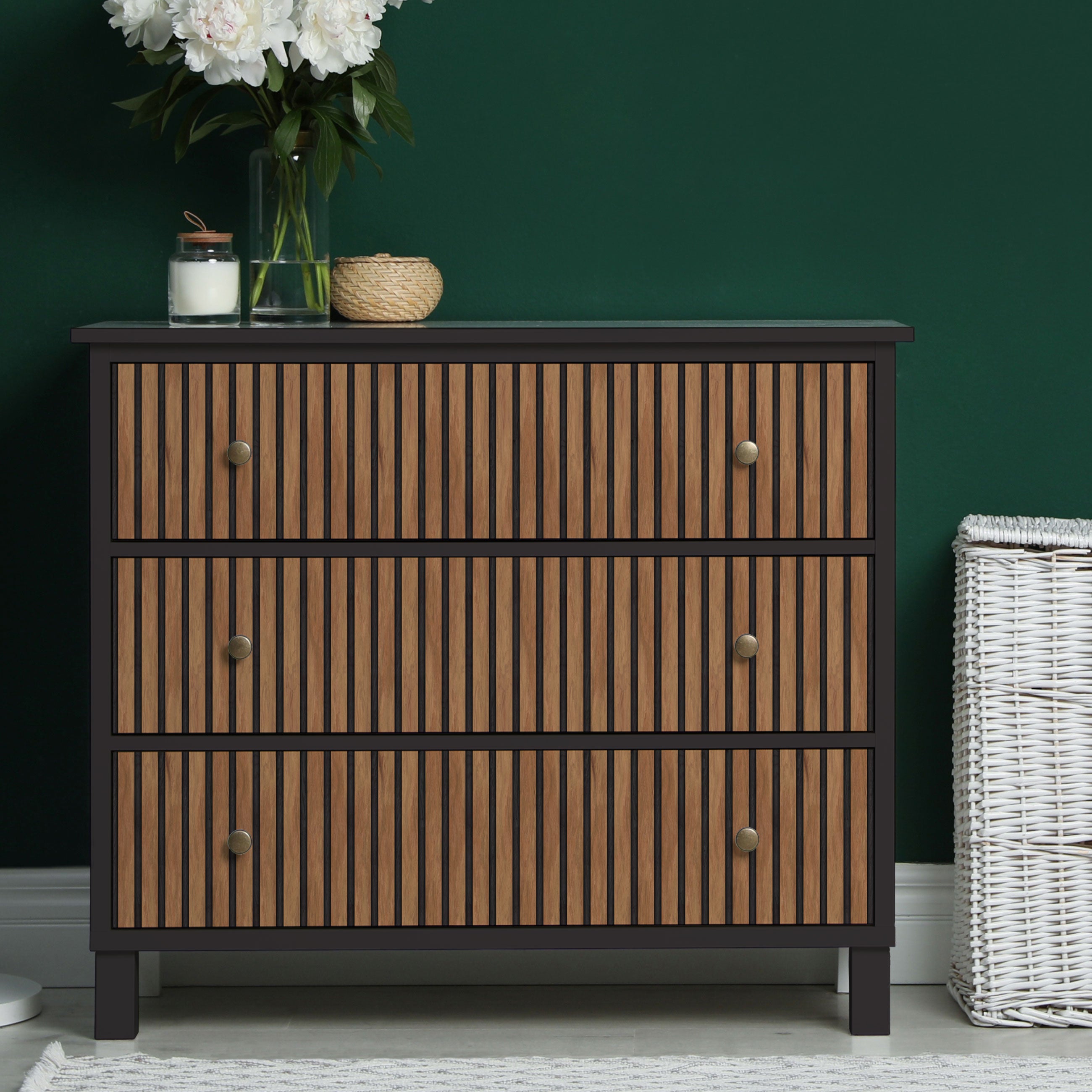 Wood Slat Panel Peel & Stick Wallpaper Sheets – 12 Pack
