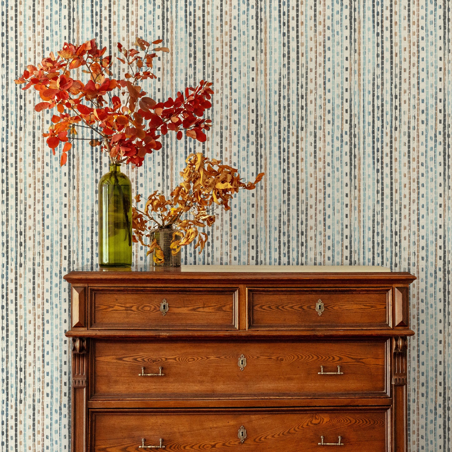 Peel and Stick Wallpaper Sheets – Woven Stripe Design