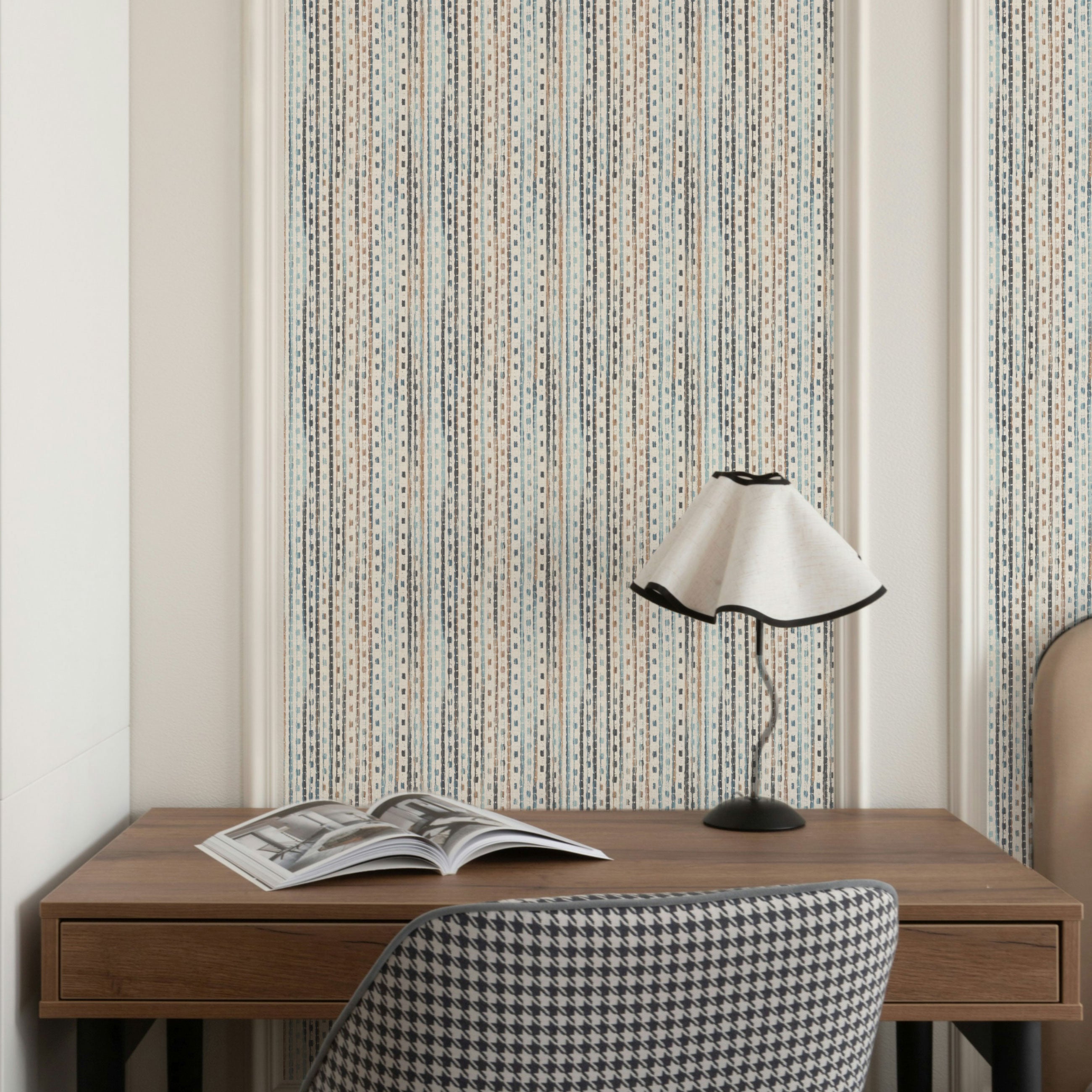 Woven Stripe Peel & Stick Wallpaper Sheets – 12 Pack