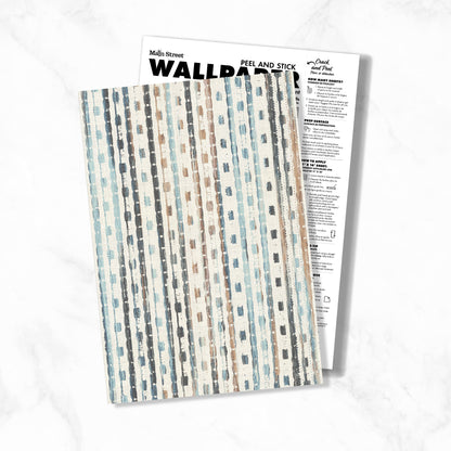 Peel and Stick Wallpaper Sheets – Woven Stripe Design