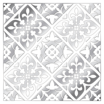 Silver and White Diamonds Peel and Stick Wallpaper Tiles - 24 Pack